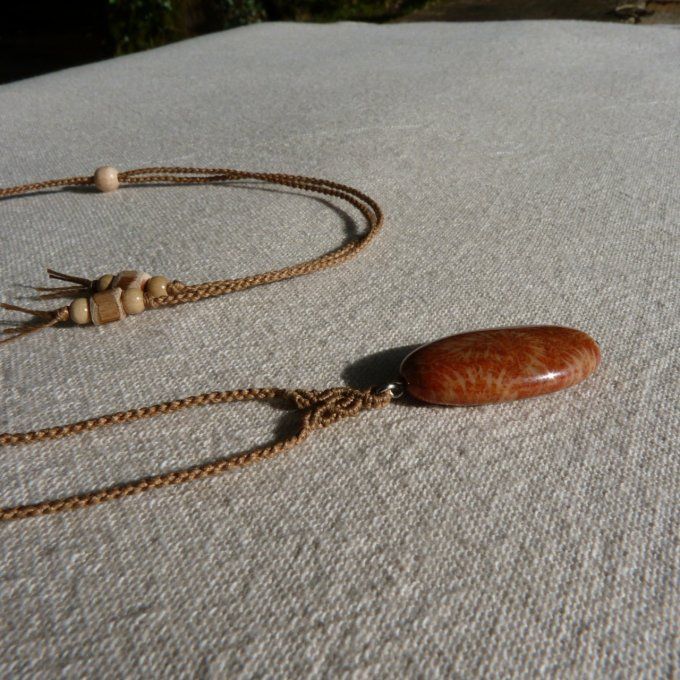 Collier Icha - Bois fossilisé 