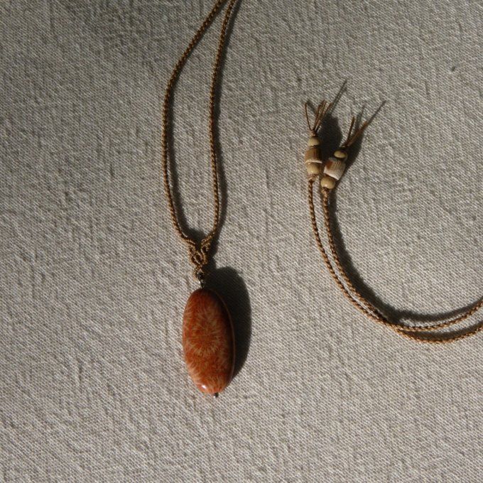 Collier Icha - Bois fossilisé 